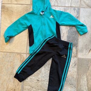 adidas Kids Teal and Black Matching Set